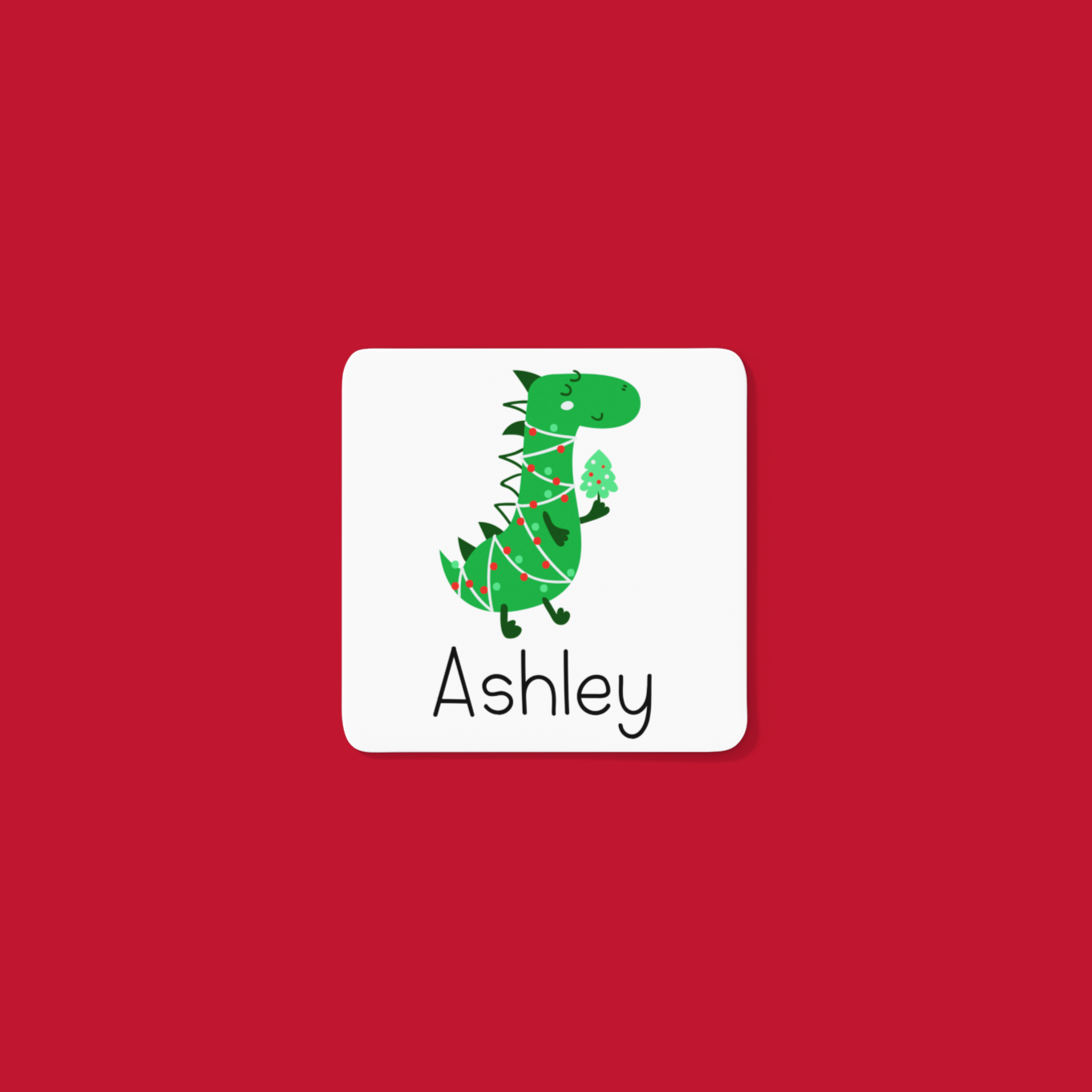 Dinosaur Christmas personalised mug