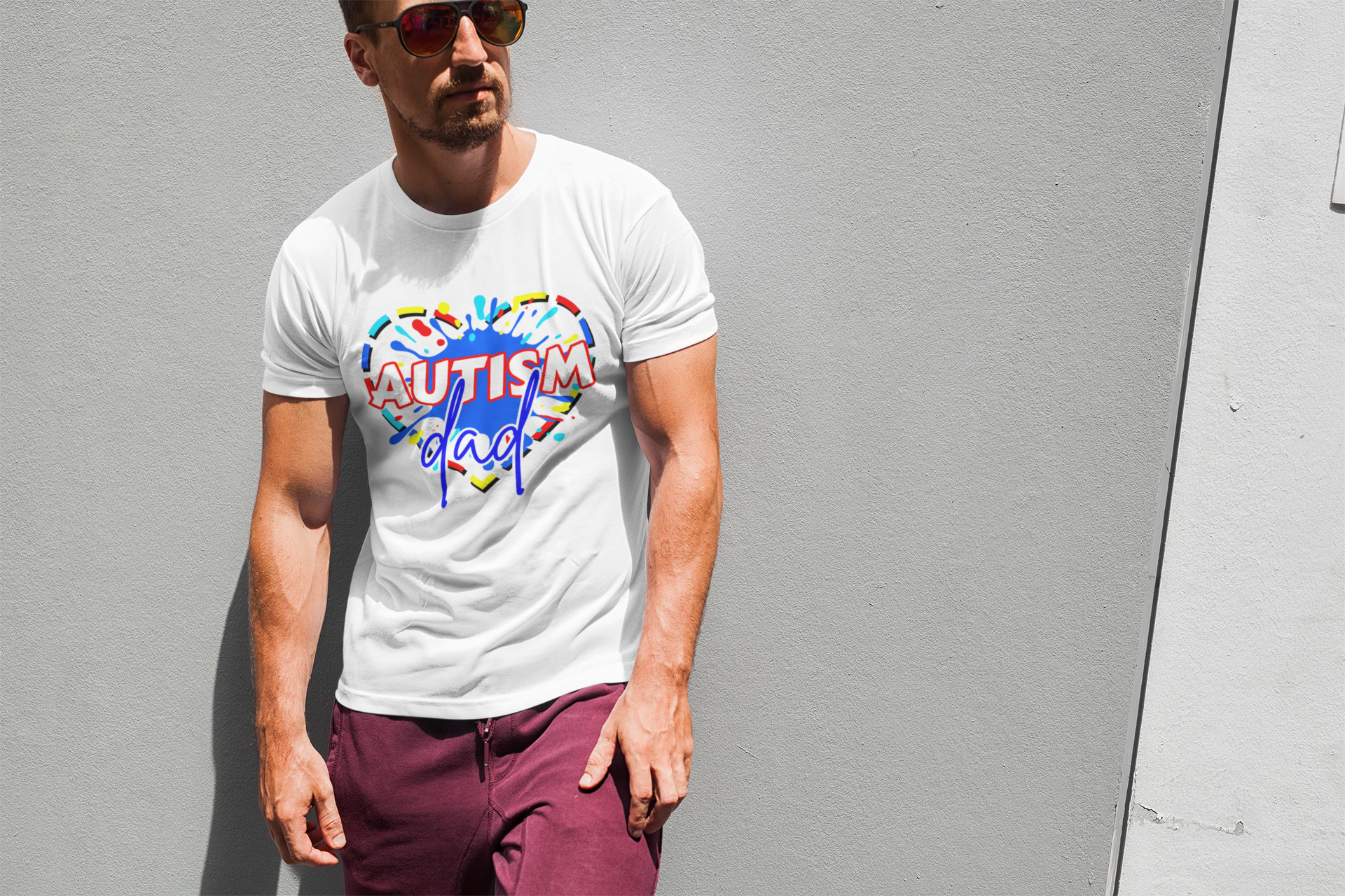 Autism dad t-shirt in various colours