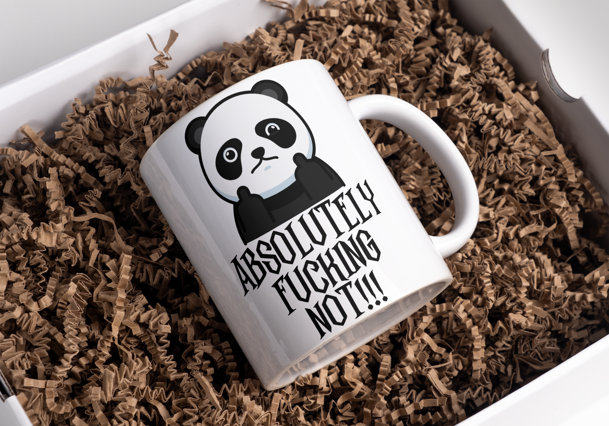 absolutely fucking not funny rude coffee mug