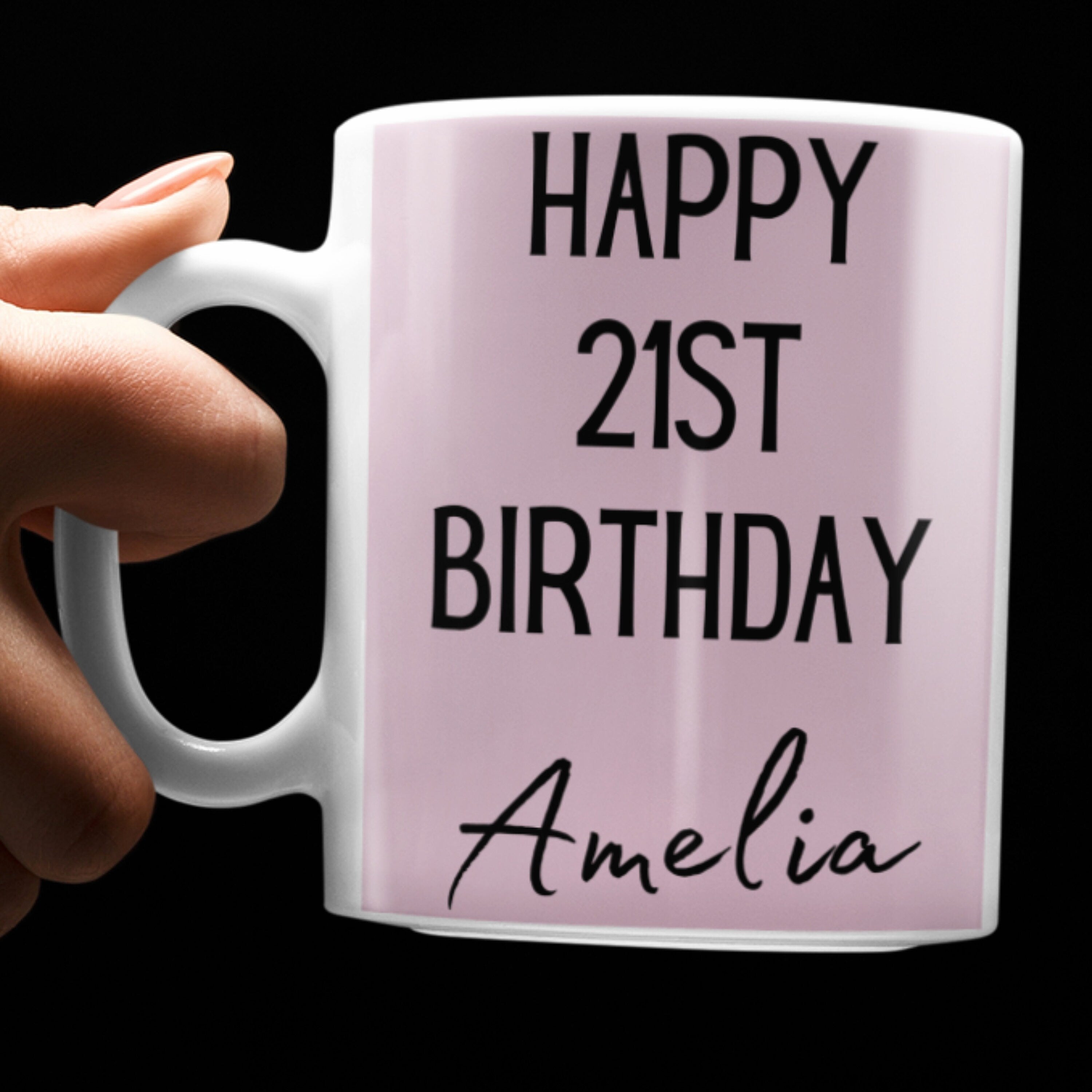 Personalised pink 40th Birthday mug