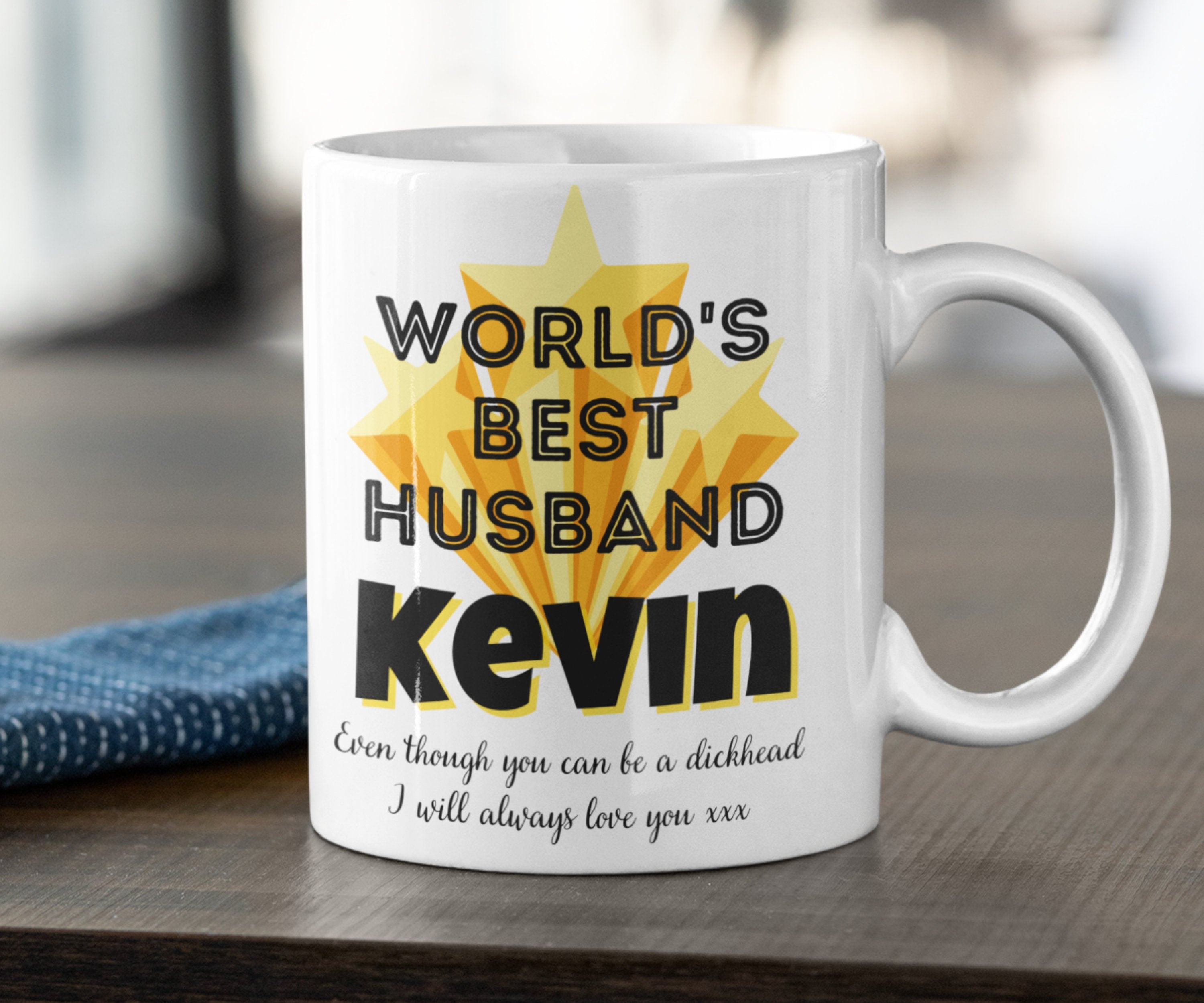 World’s Best Husband (Even Though He’s a Dickhead) Joke Mug