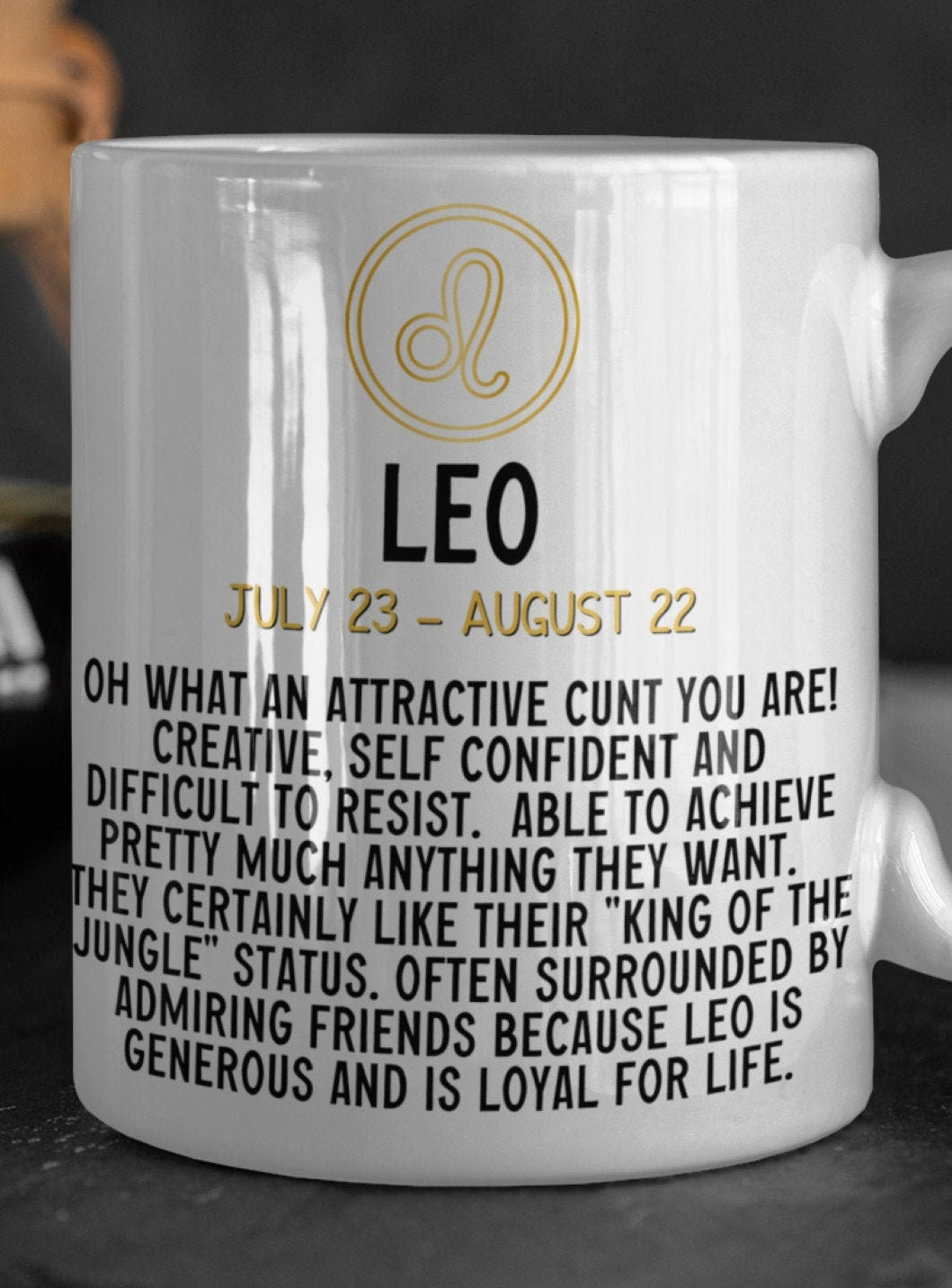 Leo star sign horoscope sweary profanity mug