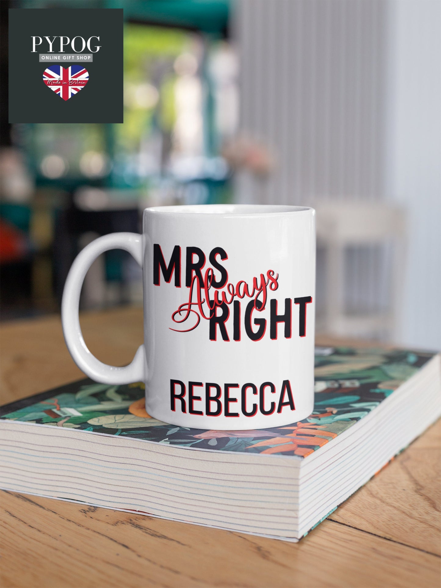 Personalised anniversary mugs Mr and Mrs Right