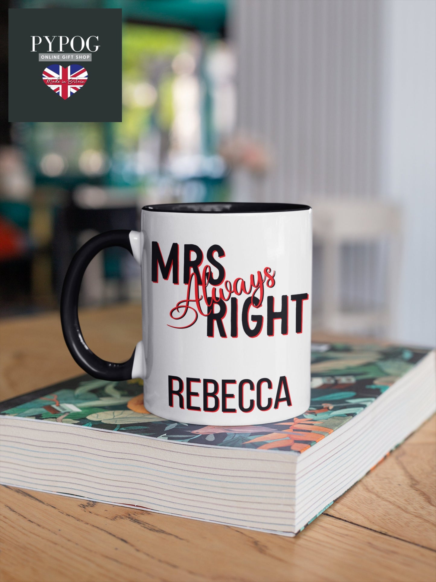 Personalised anniversary mugs Mr and Mrs Right