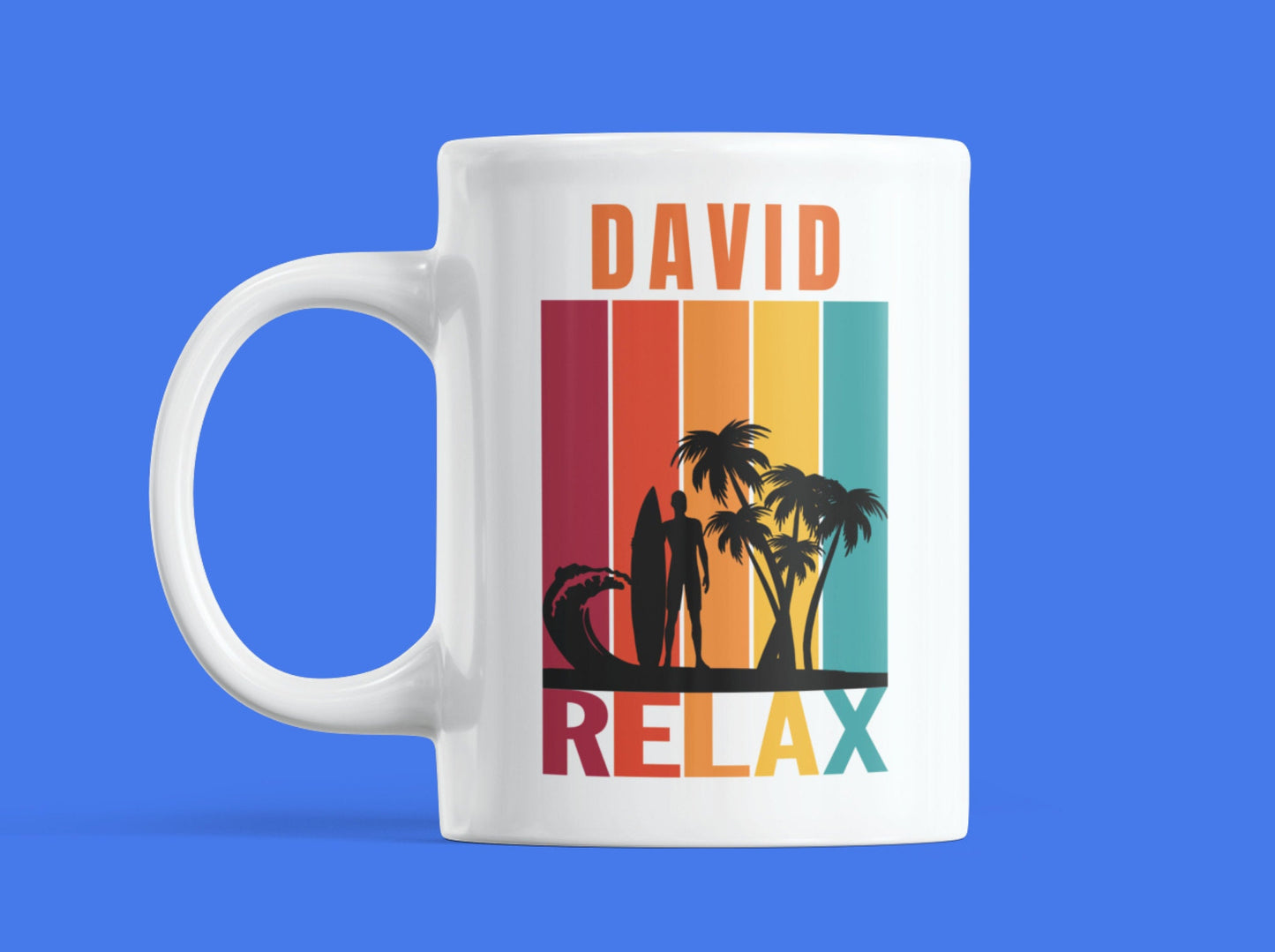 Personalised Surfer Mug Birthday Gift For Him