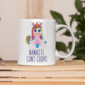 Rude unicorn mug, Unicorn swear mug, Rude coffee mug, Novelty coffee Mug, Namaste Gifts UK, Funny mugs in the UK, Funny adult gifts