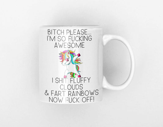 Swear Mug, Bitch Mug, unicorn mug, swear mug in uk, novelty coffee mug, mug for friend, coworker mug, profanity mug