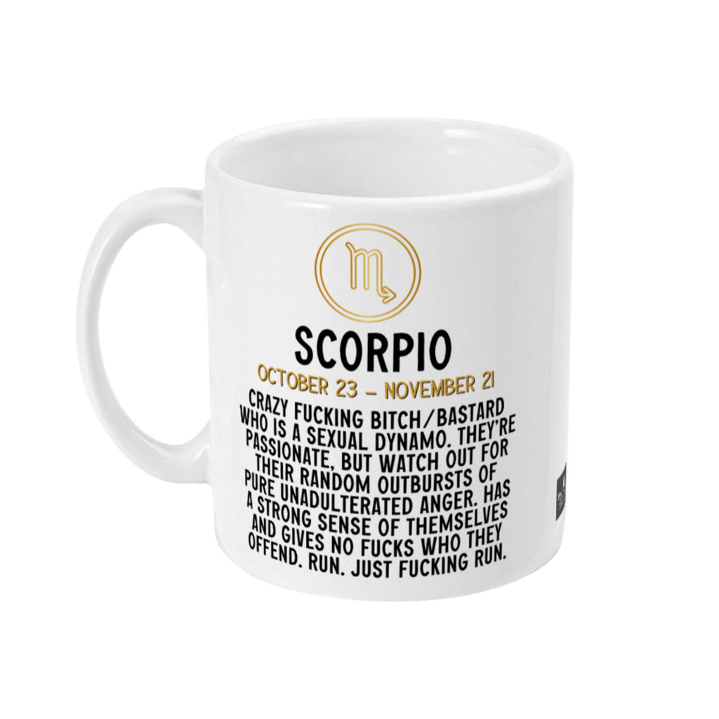 Scorpio star sign, Scorpio mug, Scorpio gift ideas, Scorpio Coffee Mug, Horoscope Gift Ideas, star sign mug, swear coffee mug, profanity mug