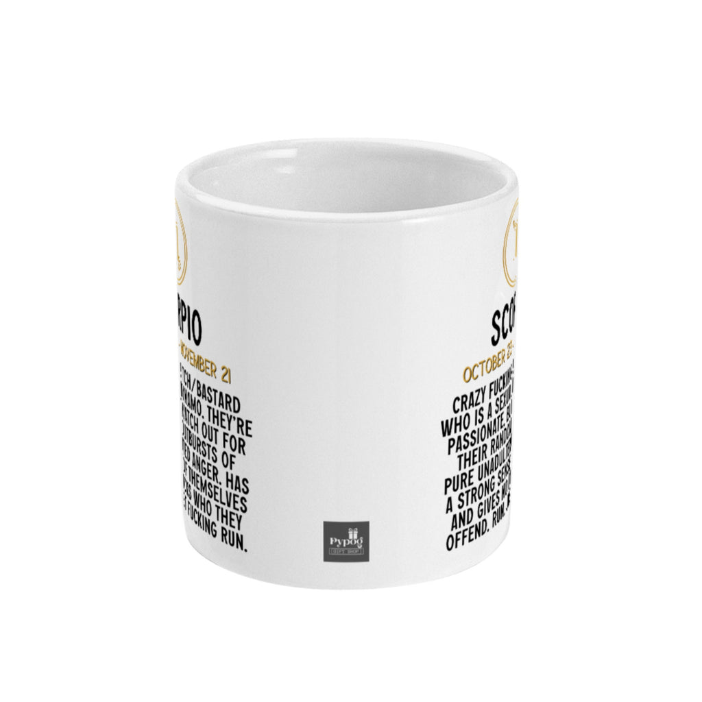 Scorpio star sign, Scorpio mug, Scorpio gift ideas, Scorpio Coffee Mug, Horoscope Gift Ideas, star sign mug, swear coffee mug, profanity mug