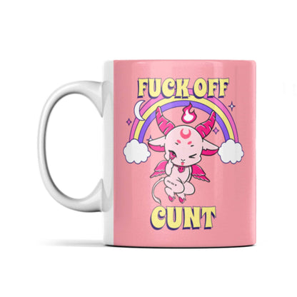 Baphomet rude sweary profanity fuck off cunt coffee mug
