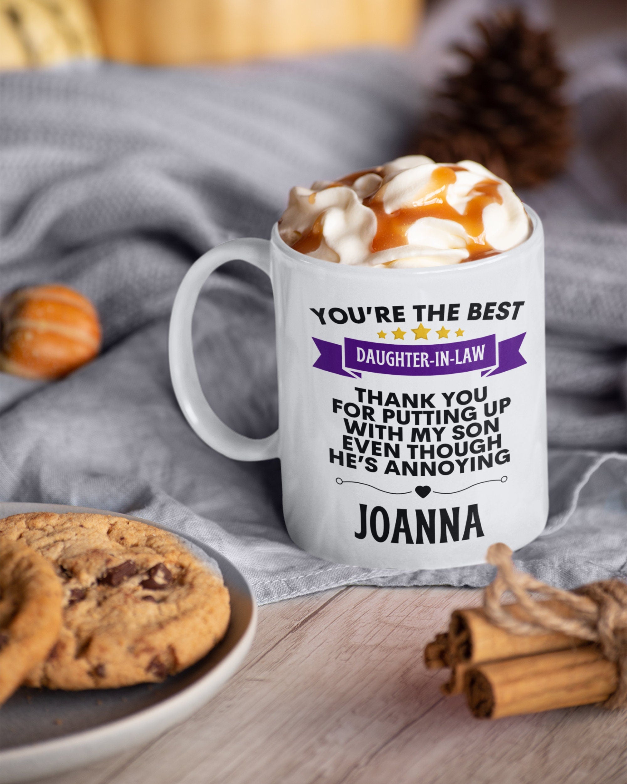 Daughter-in-law personalised mug for any occasion