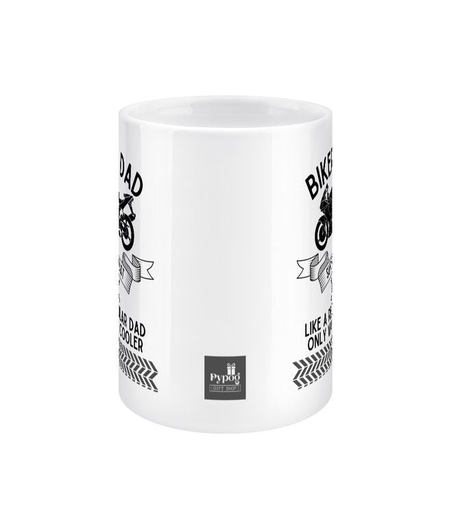 Ultimate Biker Dad Gift: Large 15oz Motorcycle Coffee Mug - Perfect for Birthdays, Christmas & Father’s Day | Dishwasher & Microwave Safe