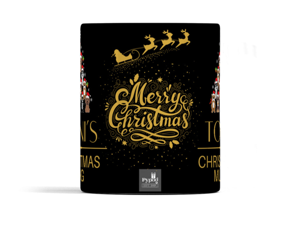 Dog Christmas mug any name