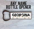 Personalised bottle opener (any name) with magnets on back