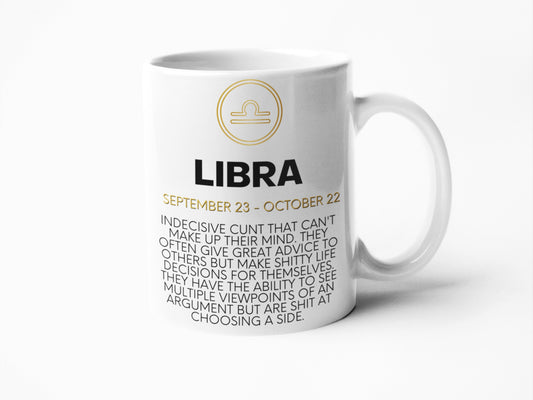 Libra star sign horoscope sweary profanity mug
