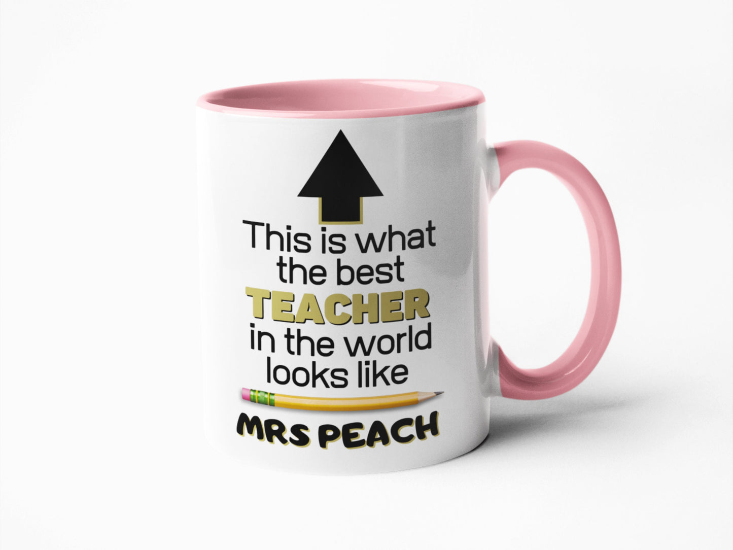 This is what the best teacher in the world looks like personalised coffee mug